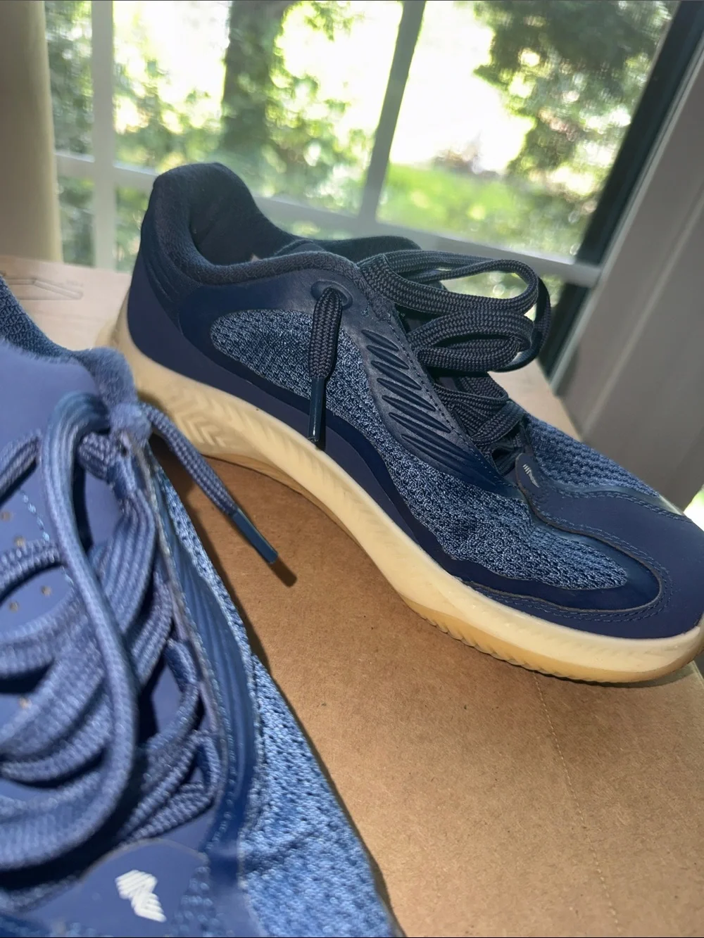 R.A.D. Women's Navy Blue Knit Runner Sneakers